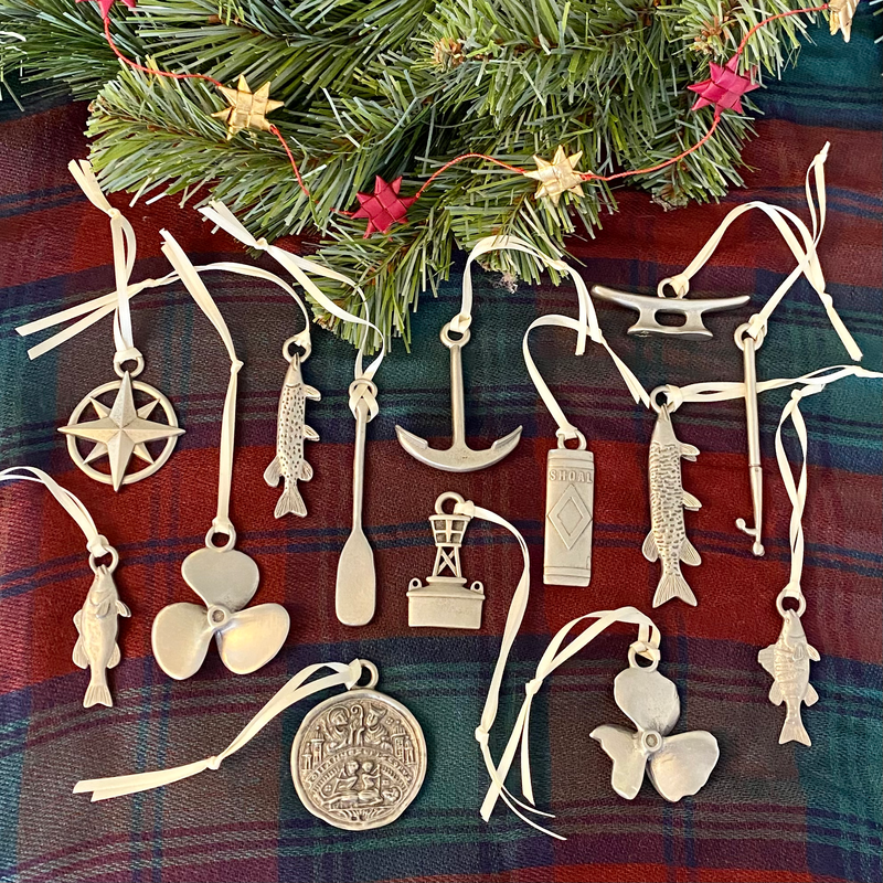 Perch Pewter Ornament