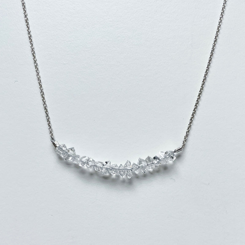 Herkimer Diamond Bar Necklace