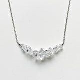 Graduated Herkimer Diamond Bar Necklace