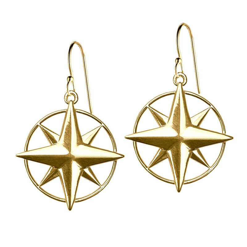 Large Compass Rose Earrings