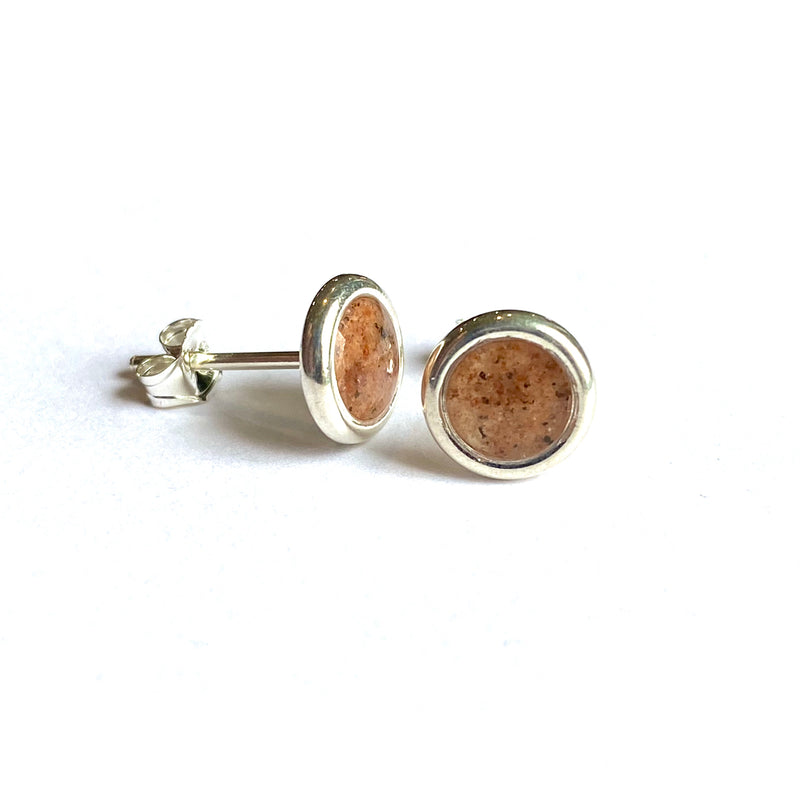 Grindstone Granite Stud Earrings