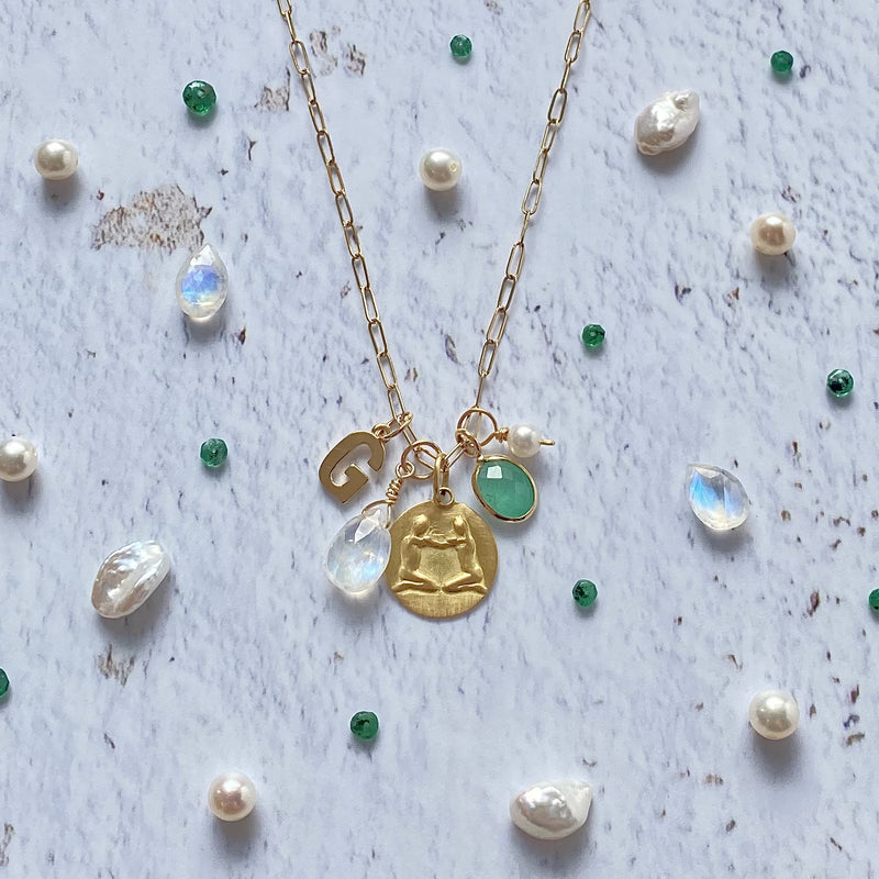 Gemini Zodiac Charm in 18K Gold