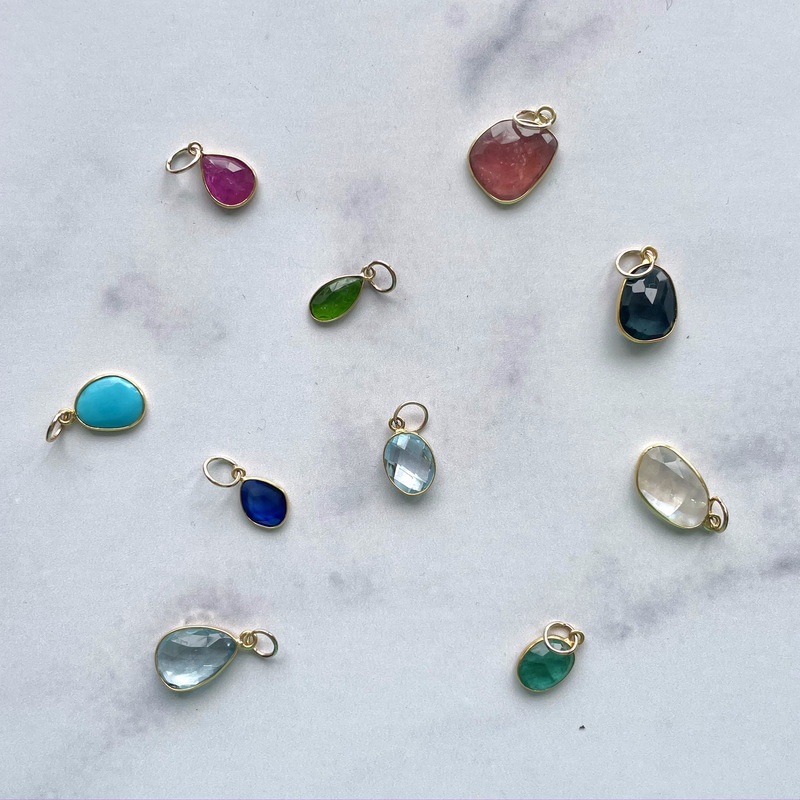 Channel Set Emerald Pendant