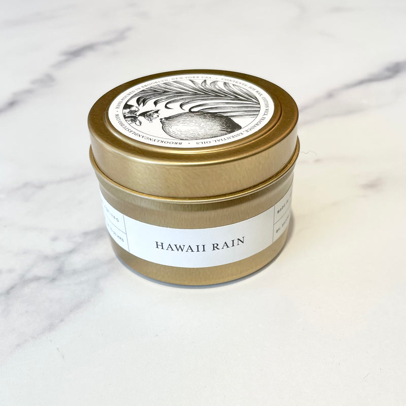 Hawaii Rain Gold Travel Candle
