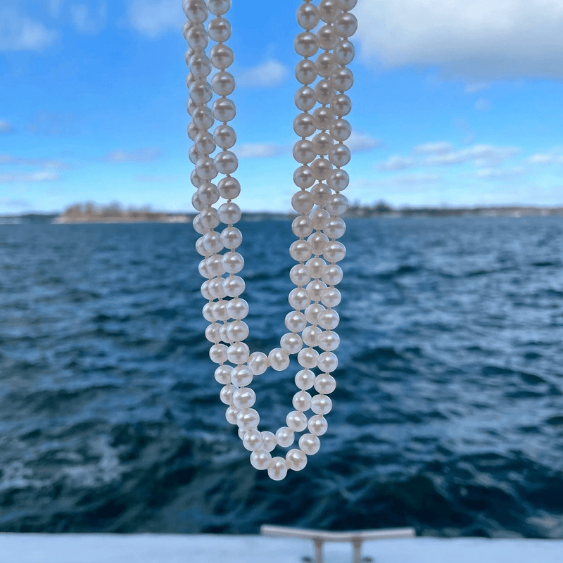 Hand-Knotted Pearl Necklace
