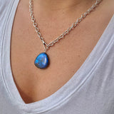 Large Chunky Labradorite Pendant