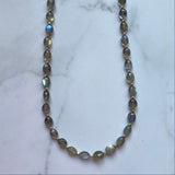 Oval Beaded Labradorite Necklace