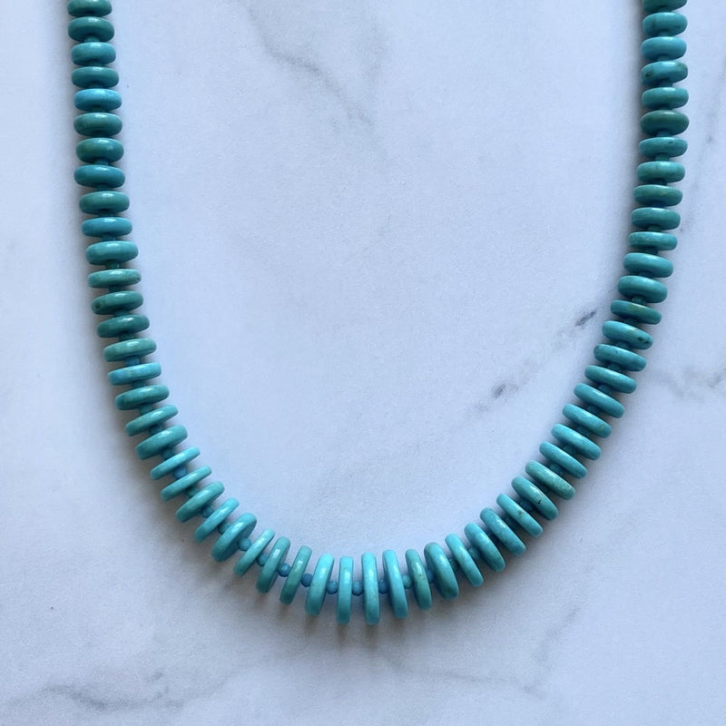 Graduated Heishi Turquoise Necklace