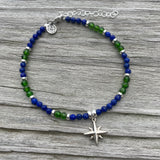 Gemstone Compass Rose Bracelet