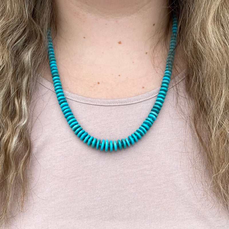 Graduated Heishi Turquoise Necklace