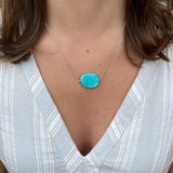 Chunky Single Stone Turquoise Necklace