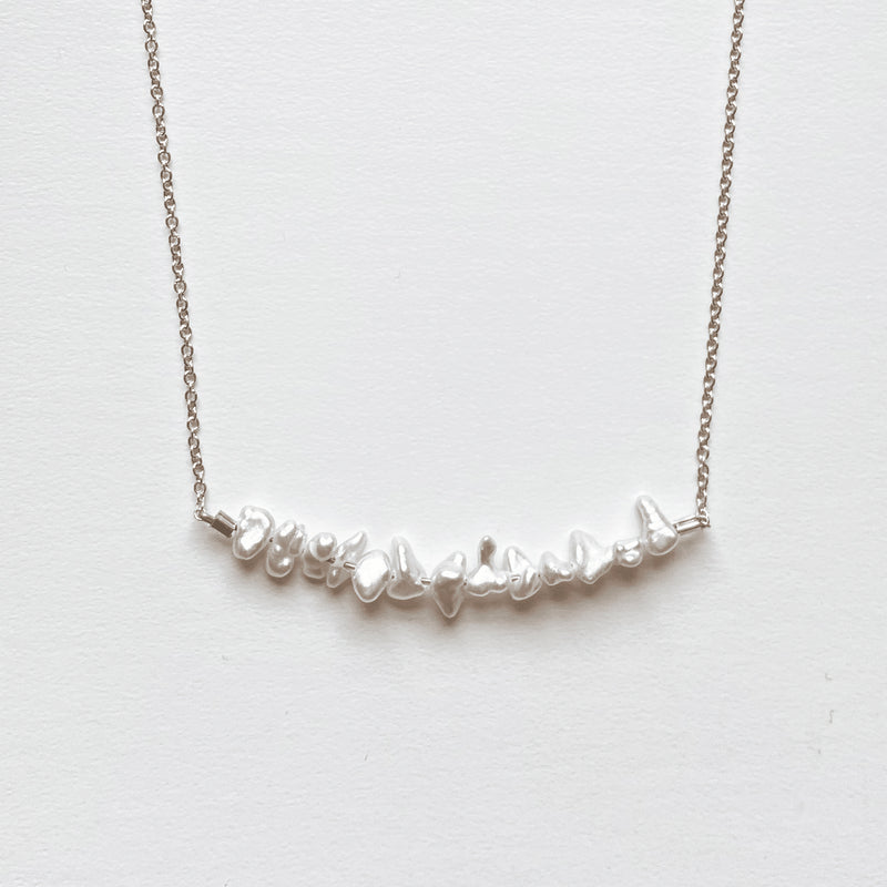 Keishi Pearl Bar Necklace