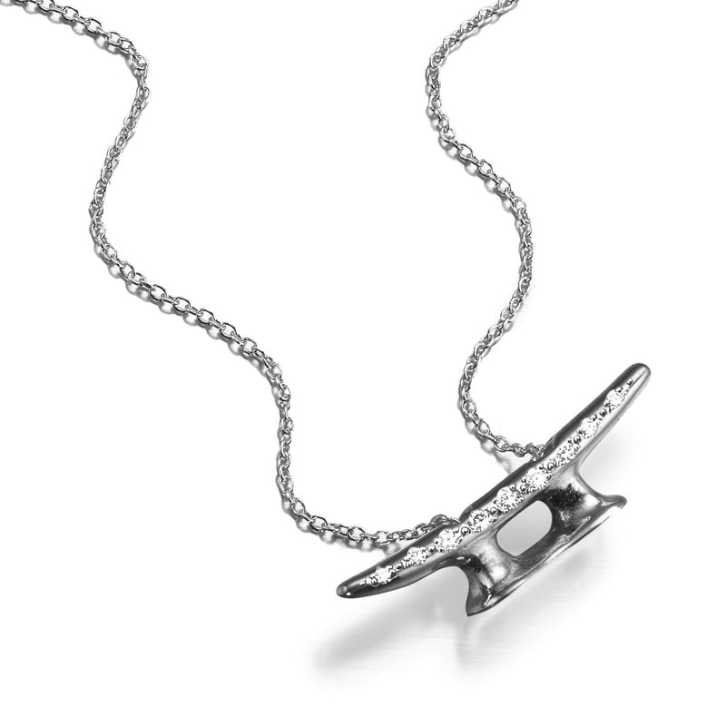 Large Cleat Necklace with Diamonds