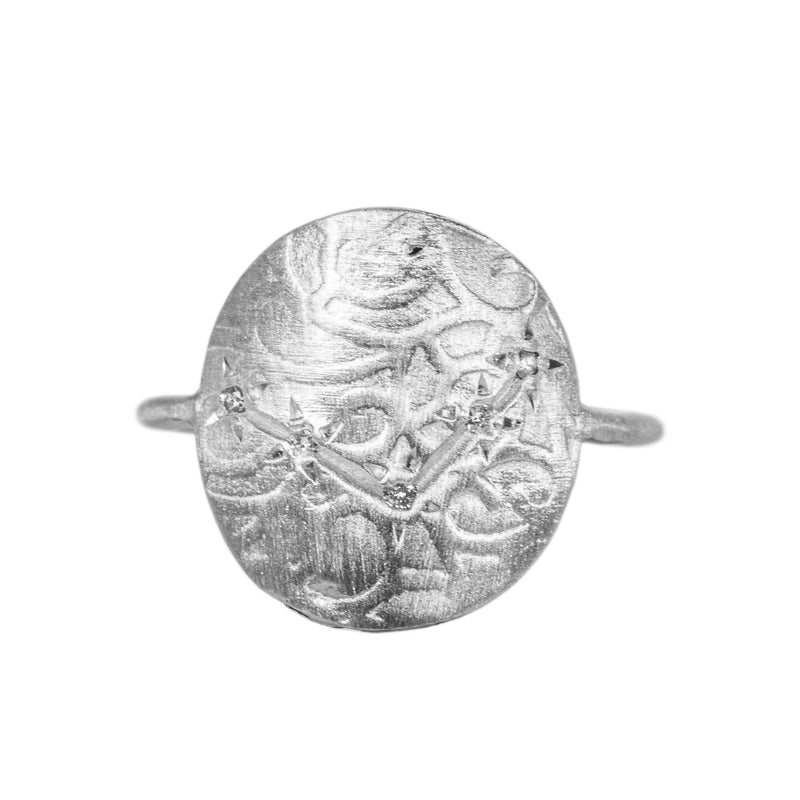 Libra Constellation Ring with Diamonds
