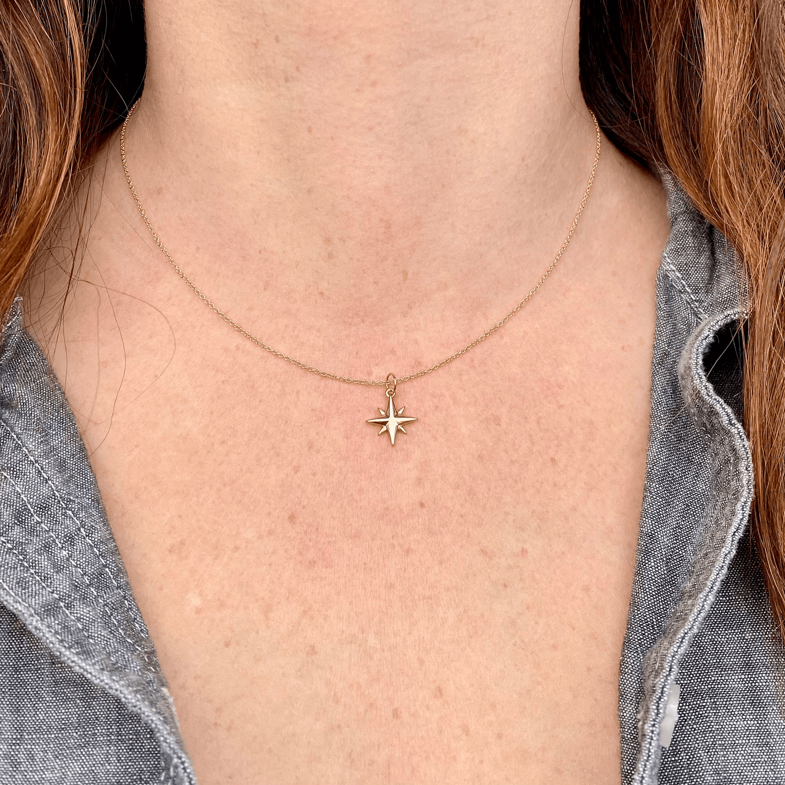 Medium Compass Rose Necklace – The Golden Cleat Medium Compass Rose Necklace – The Golden Cleat