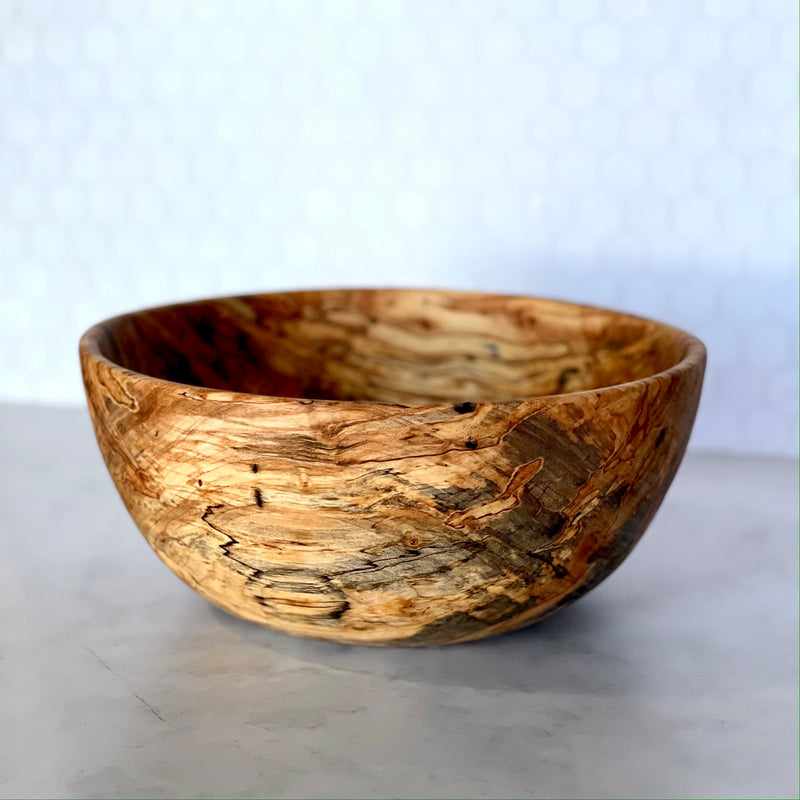 Wooden Bowl #353 (Extra Large Spalted Maple)