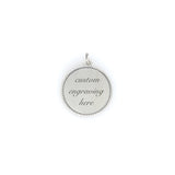 Medium Round Engravable Charm with Rope Border