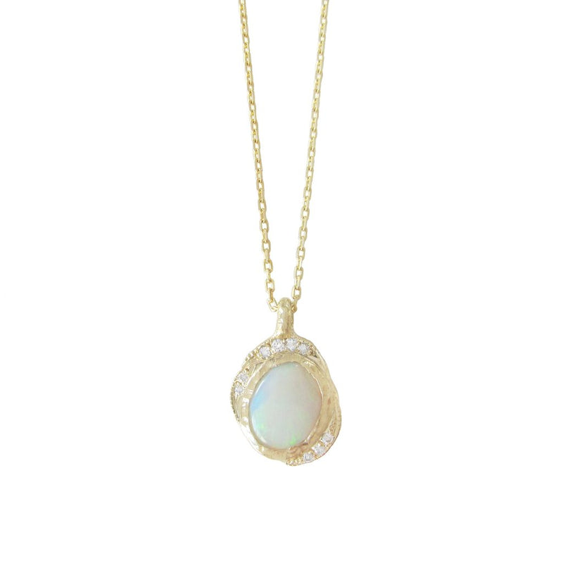 Oasis Opal Necklace in 14K Yellow Gold