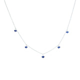 Rondelle Gemstone Multidrop Necklace