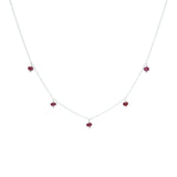 Rondelle Gemstone Multidrop Necklace