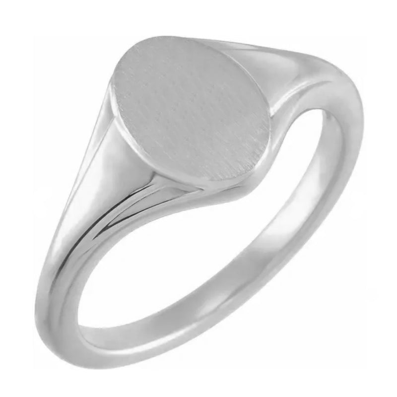 Oval Fluted Signet Ring