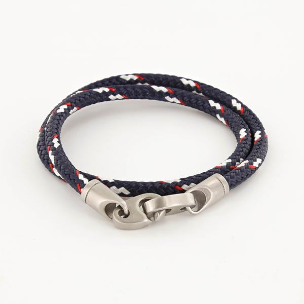 Contender Double Rope Bracelet (Navy/Red/White)