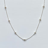 Small Pearl Station Necklace
