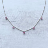 Rondelle Sapphire Multidrop Necklace