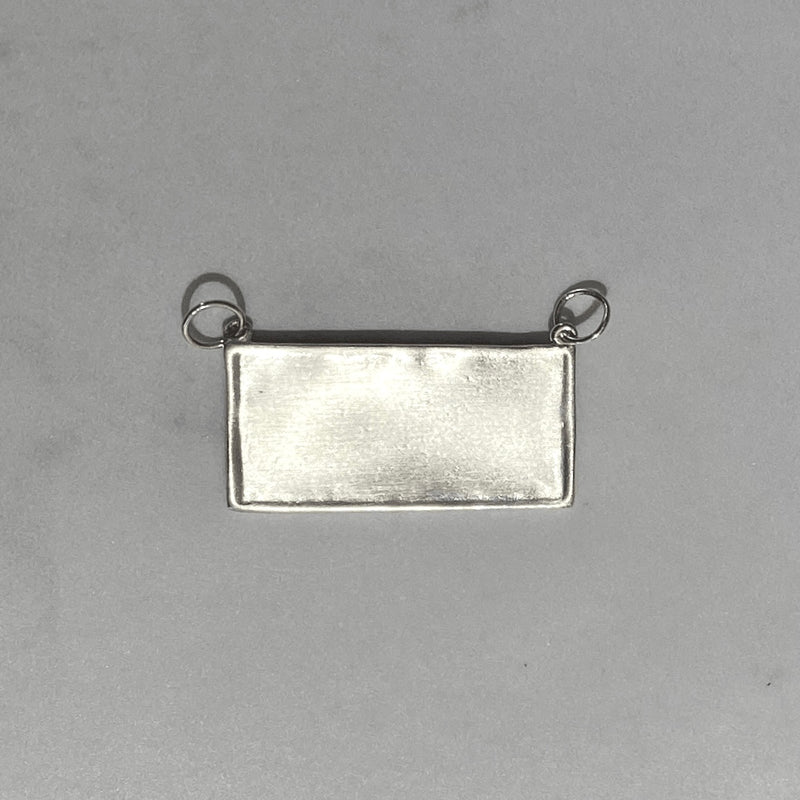 Sideways Rectangular Engravable Charm