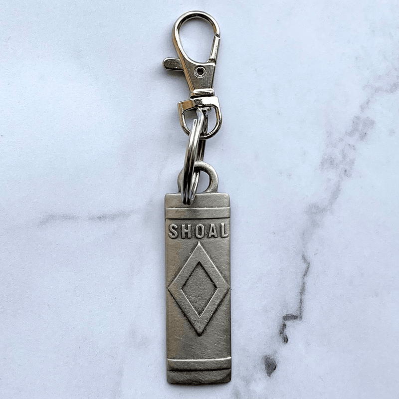 Shoal Marker Pewter Keychain