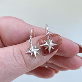 Medium Compass Rose Earrings with Diamonds