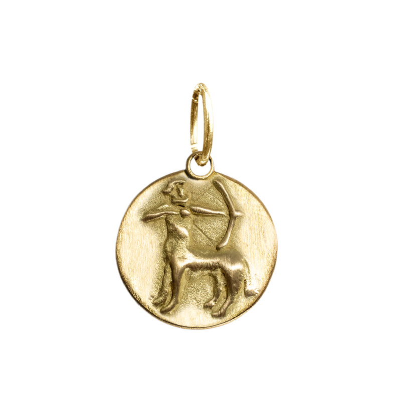 Sagittarius Zodiac Charm in 18K Gold