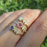 Floret Opal Ring in 14K Yellow Gold