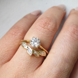 Petal Diamond Ring in 14K Yellow Gold