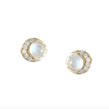 Baby Moon Earrings in 14K Yellow Gold