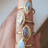 Native Labradorite Ring in 14K Yellow Gold