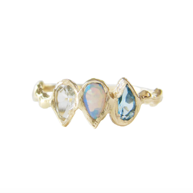 Rising Mermaid Ring in 14K Yellow Gold