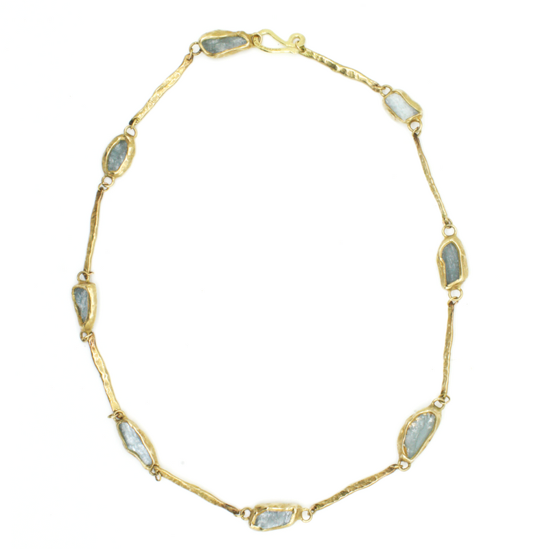 Illumination Collar Necklace (Aquamarine)