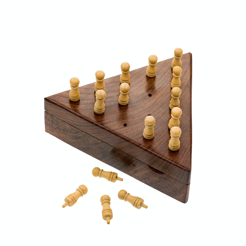 Sheesham Indian Rosewood Triangle Peg Game
