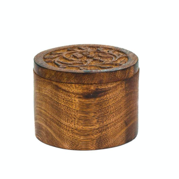 Flora Mango Wood Pivot-Top Box