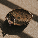 Evil Eye Mango Wood Trinket Dish
