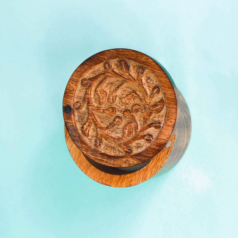 Flora Mango Wood Pivot-Top Box
