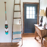 Hand Painted Paddle Leather Hanger (Vertical)