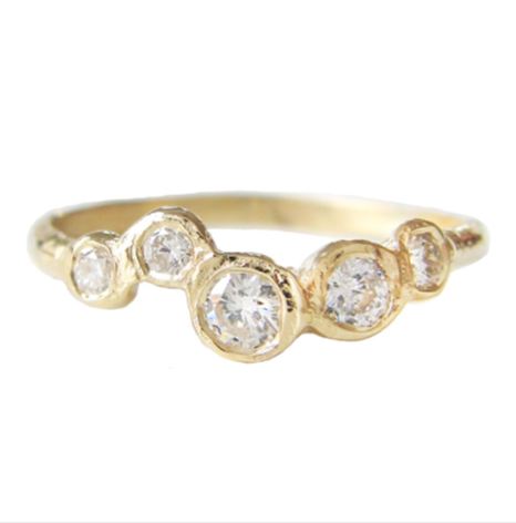 Effervescence Diamond Ring in 14K Yellow Gold