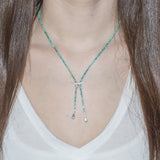 Signature Cleat Gemstone Bolo Necklace