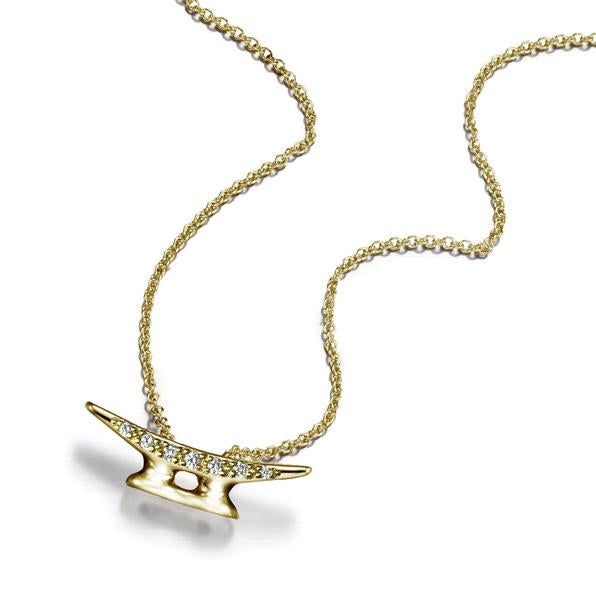 Signature Cleat Necklace with Diamonds