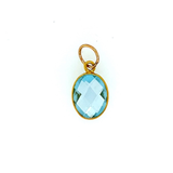 Channel Set Sky Blue Topaz Pendant