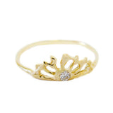 Sunrise Diamond Ring in 14K Yellow Gold