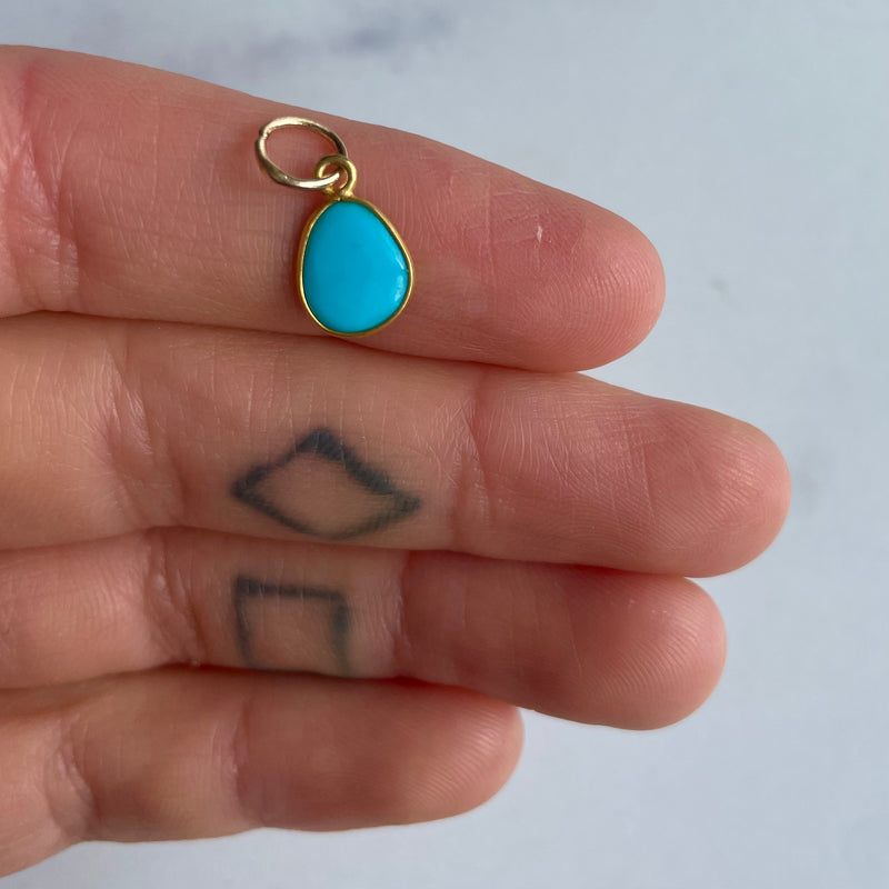 Channel Set Turquoise Pendant