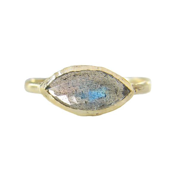 Tribe Labradorite Ring in 14K Yellow Gold